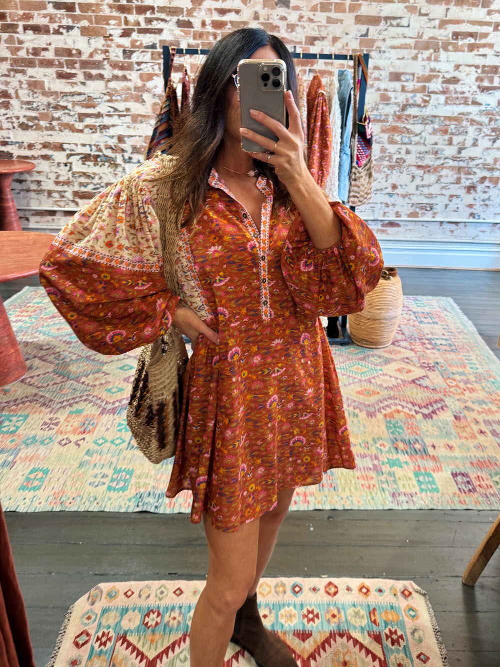 Soraya Mini Smock Dress | Boteh