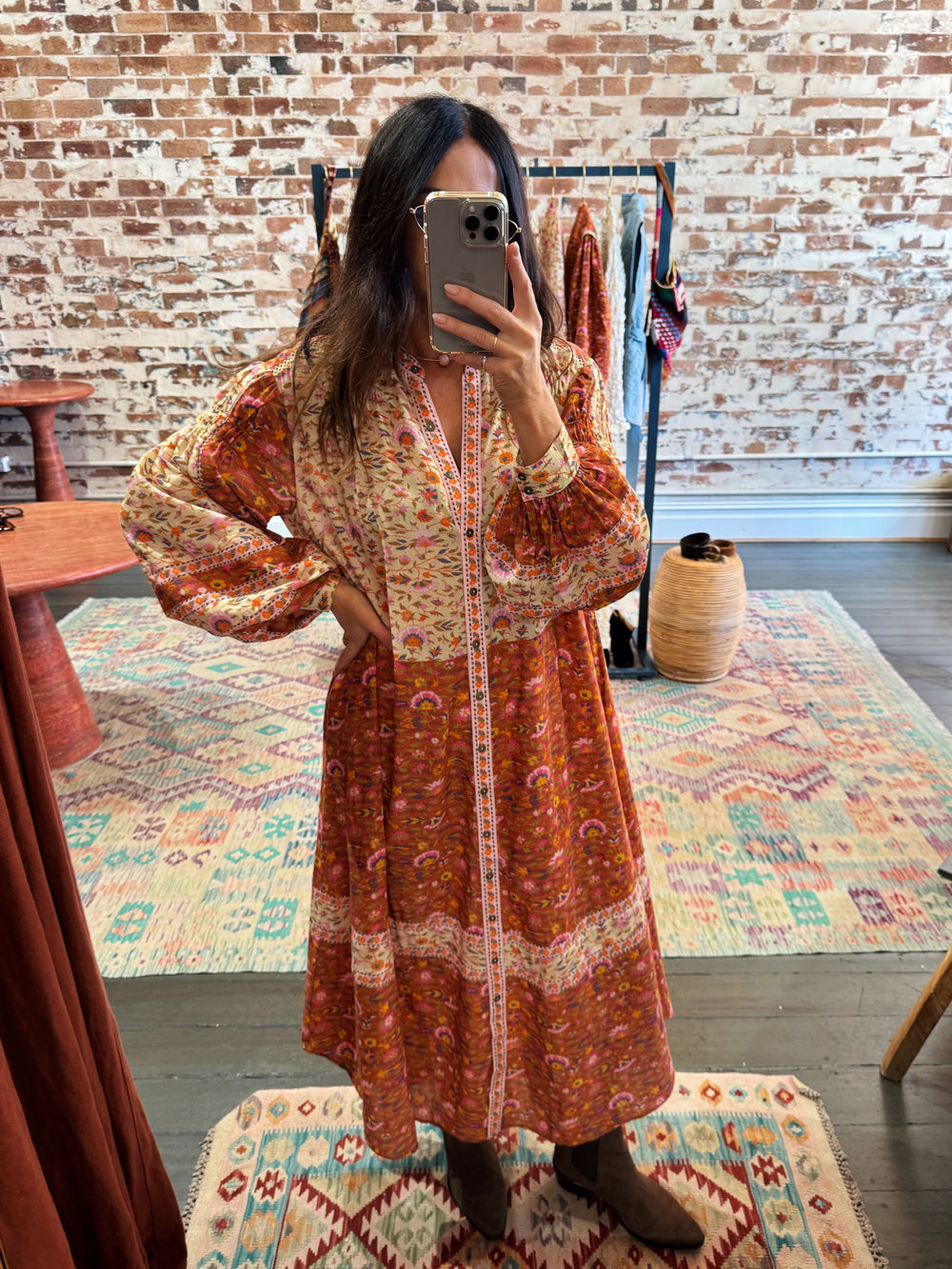 Soraya Midi Smock dress | Boteh