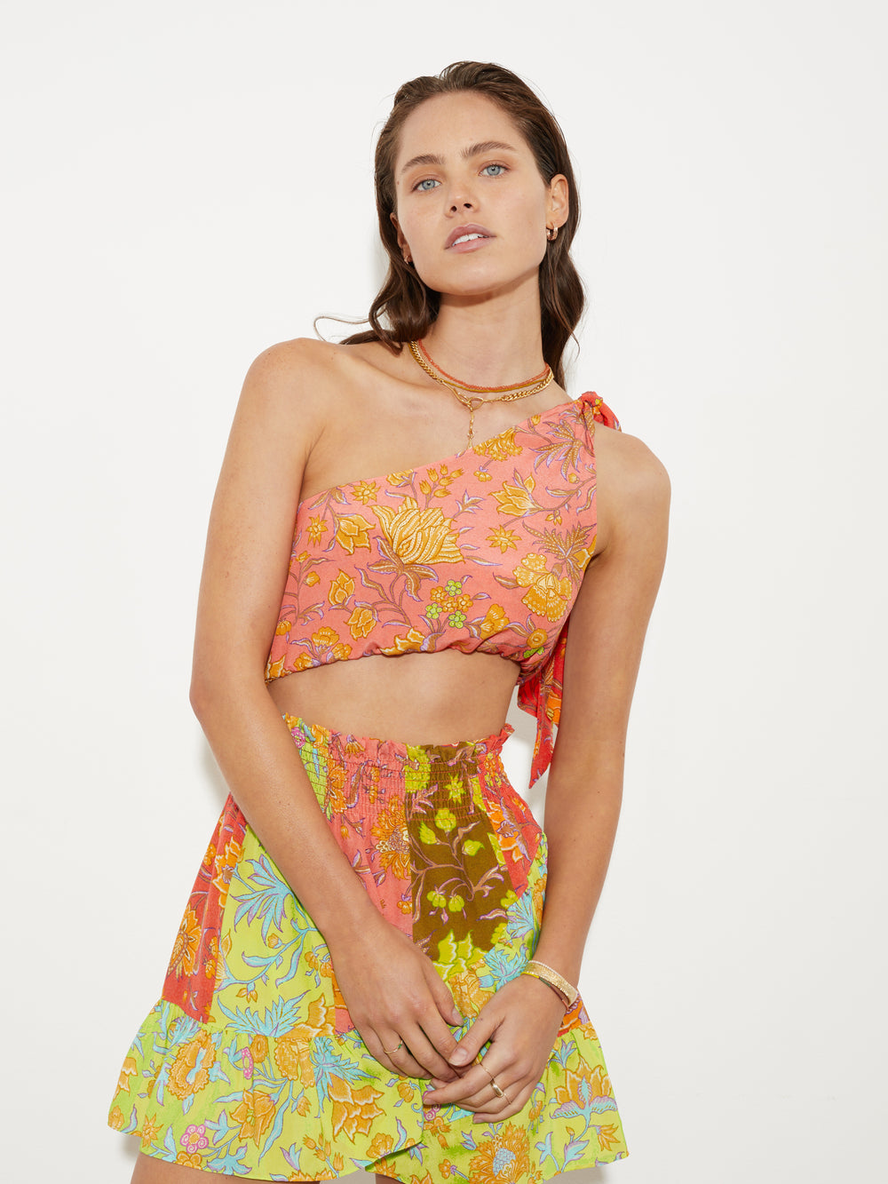 Alvita Silk One Shoulder Mini dress | Boteh