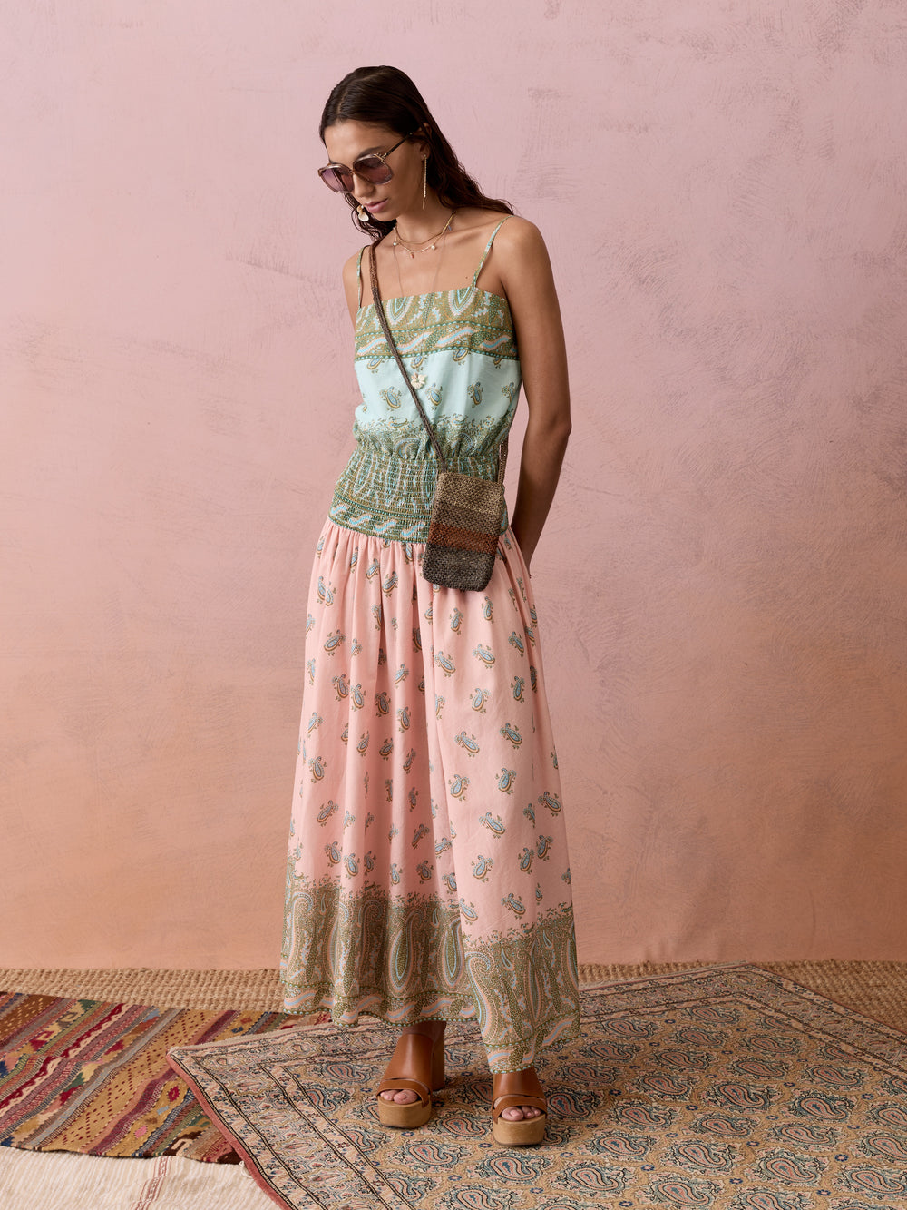 Lucent Drop Waist Maxi Dress | Boteh