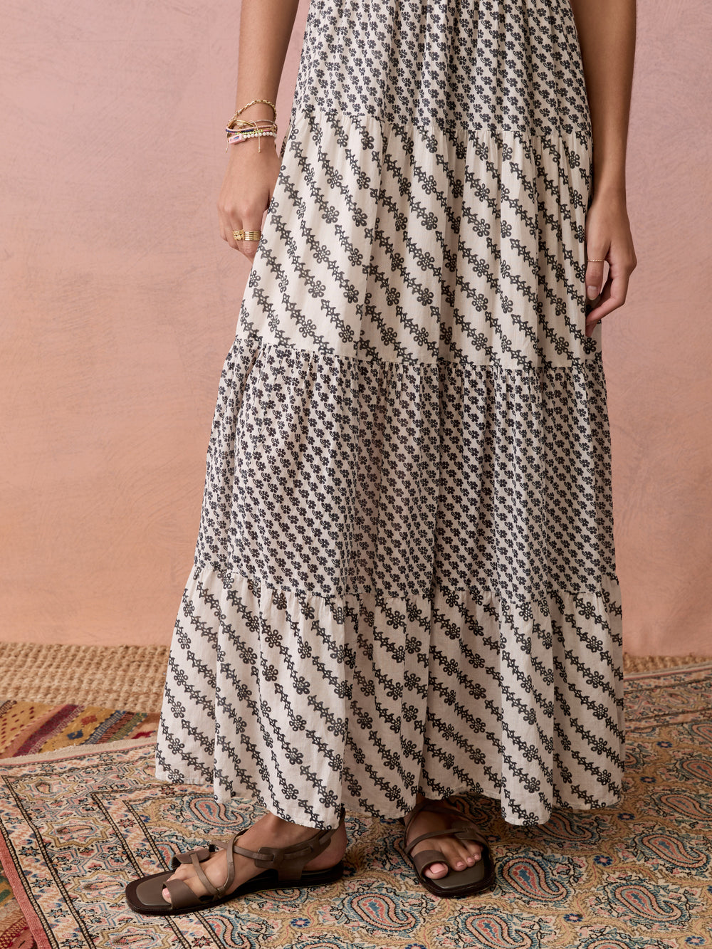 Levante Shirred Maxi Dress | Boteh