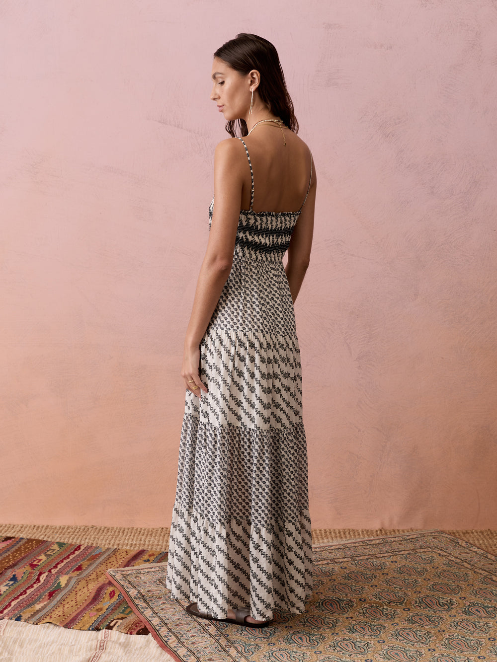 Levante Shirred Maxi Dress | Boteh