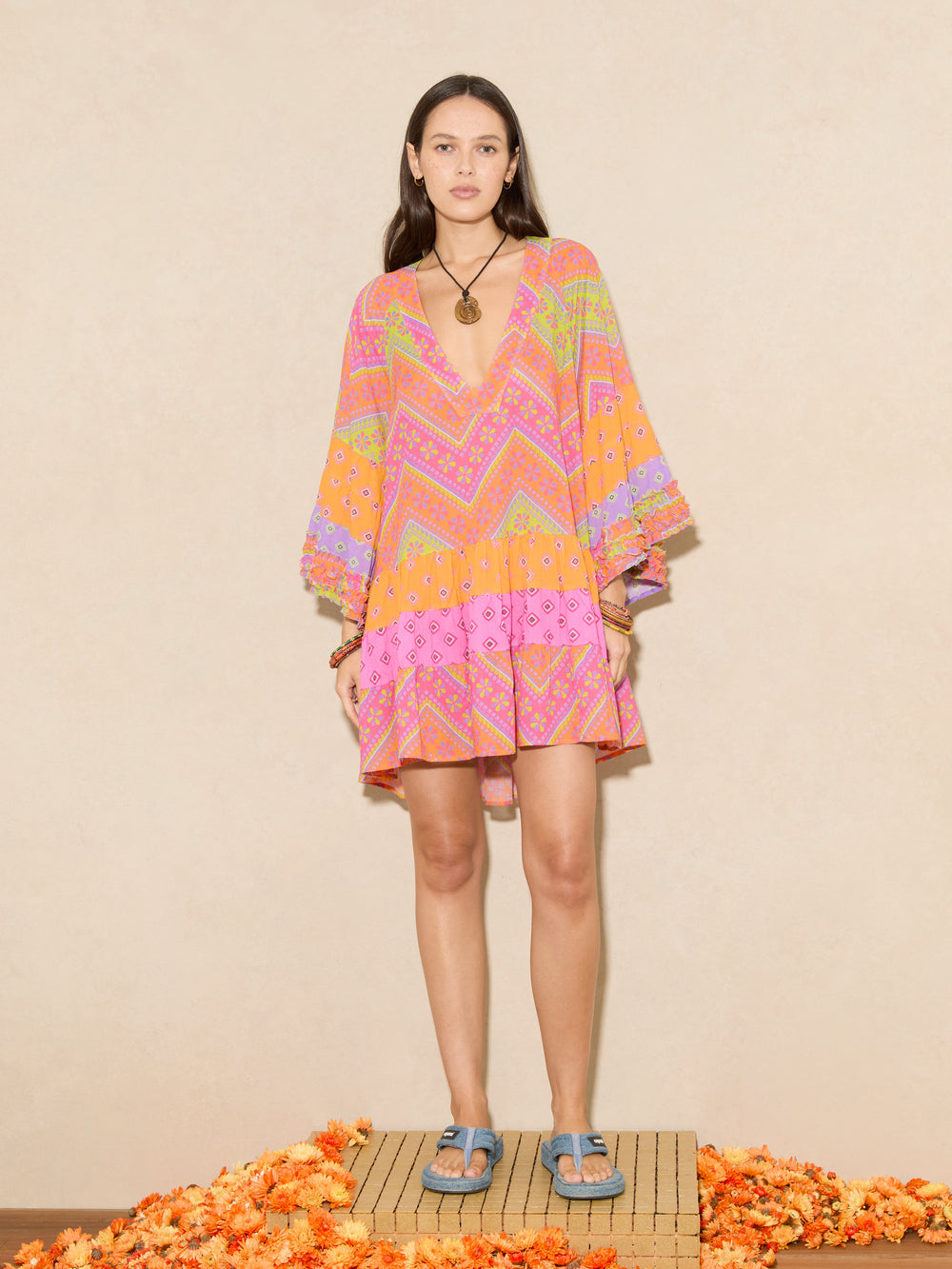 Orsay Tiered Smock Mini Dress | Boteh