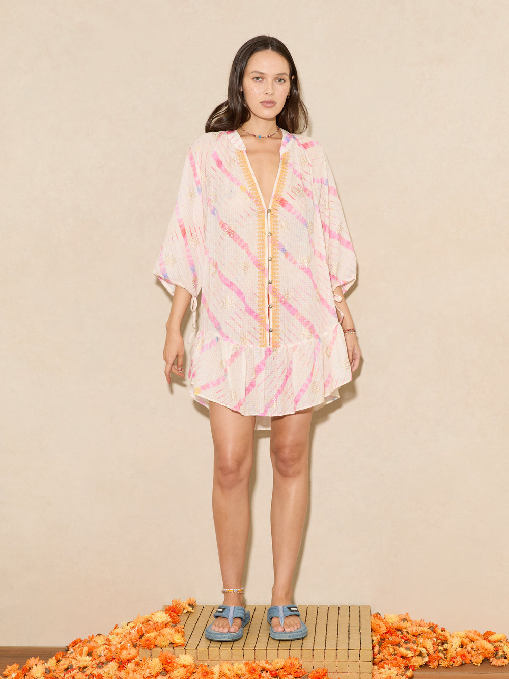 Aurora Sheer Frill Dress