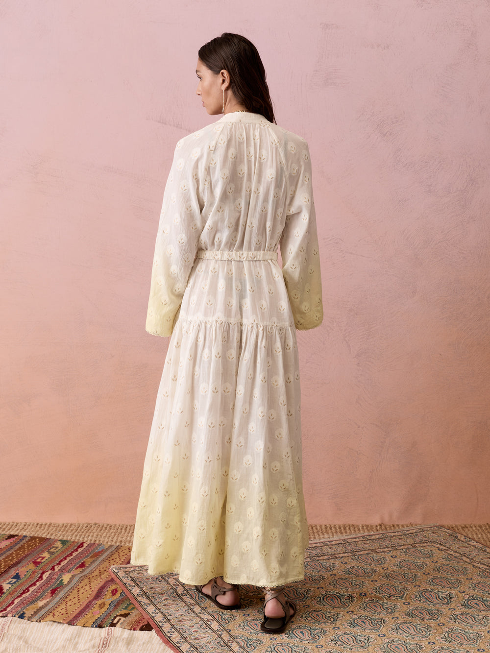 Vespara Wide Sleeve Maxi Smock Dress | Boteh