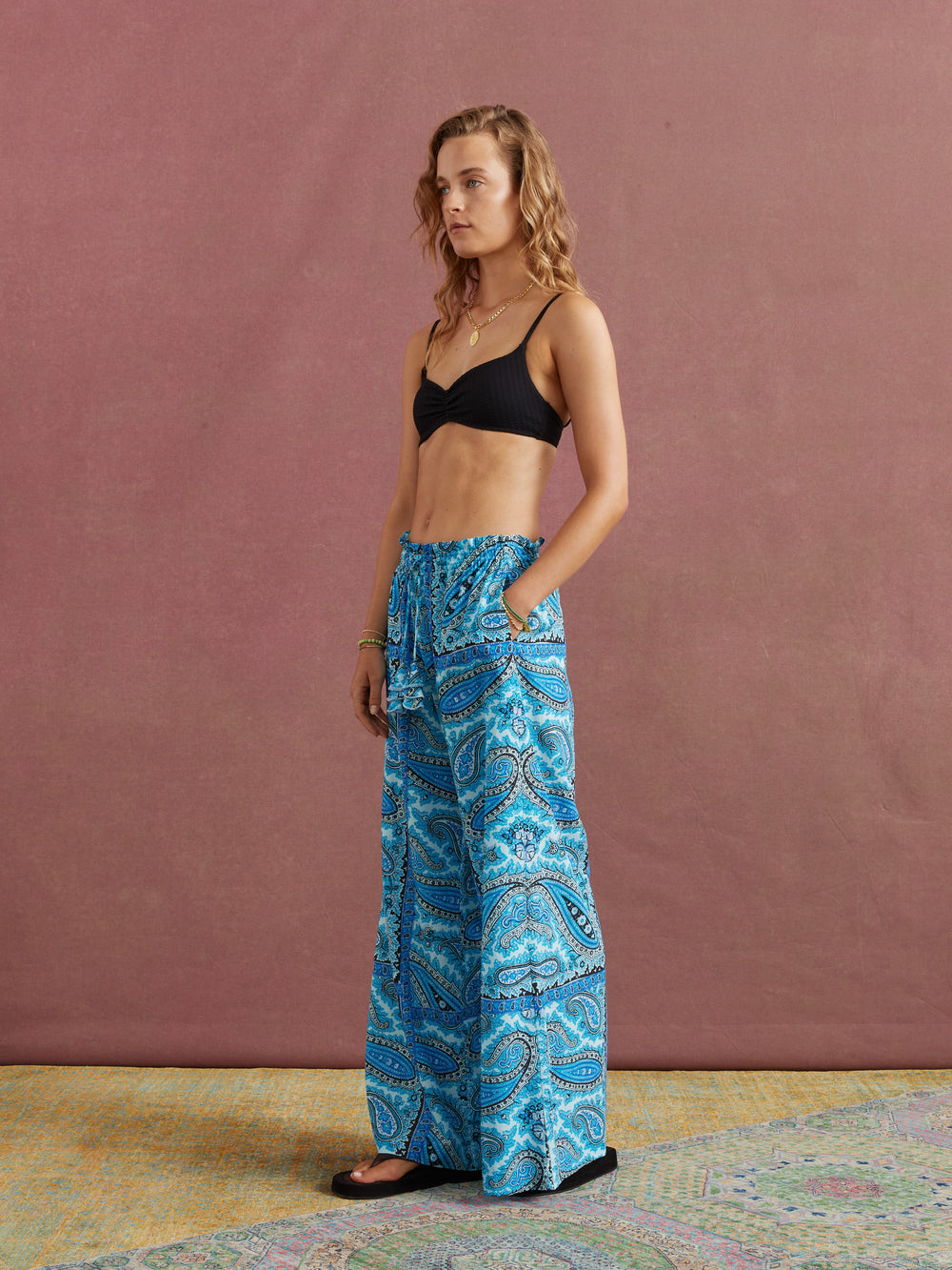 Agios High Waist Wide Leg Pant | Boteh