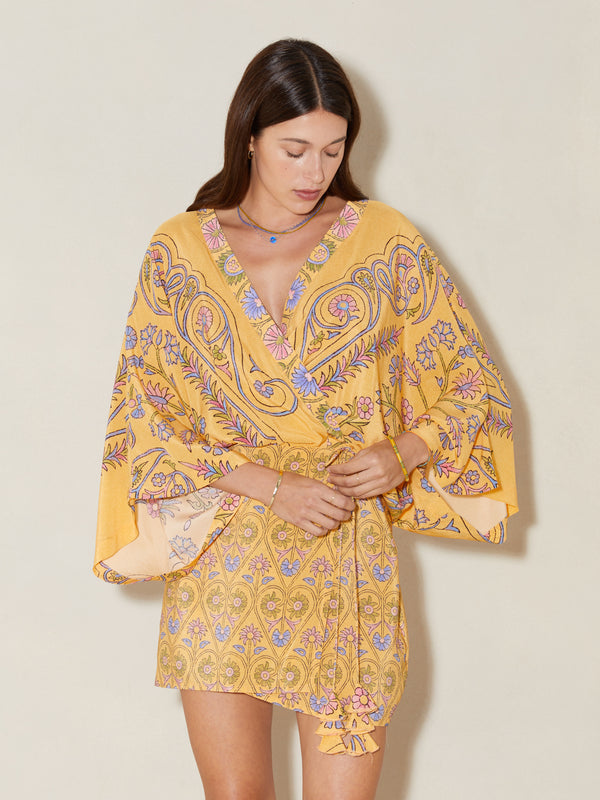 Darjeeling Silk Mini Robe Dress – BOTEH