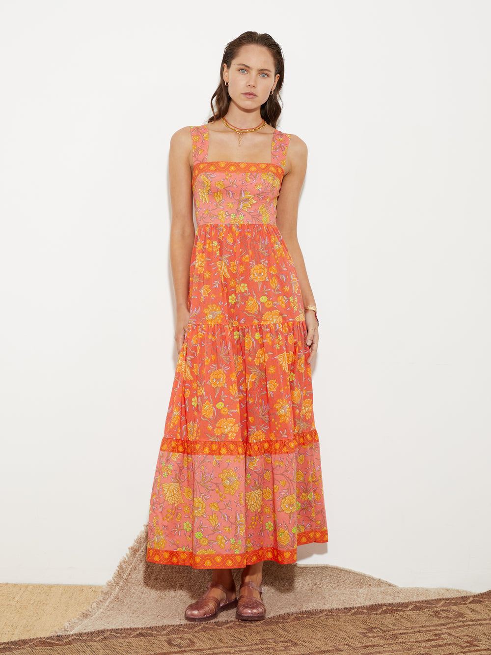 Alvita Tiered Bodice Maxi Dress | Boteh