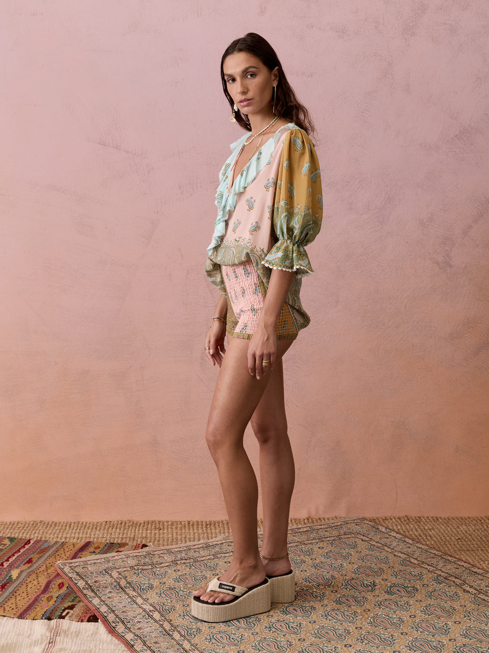 Lucent Shirred Hotpant | Boteh