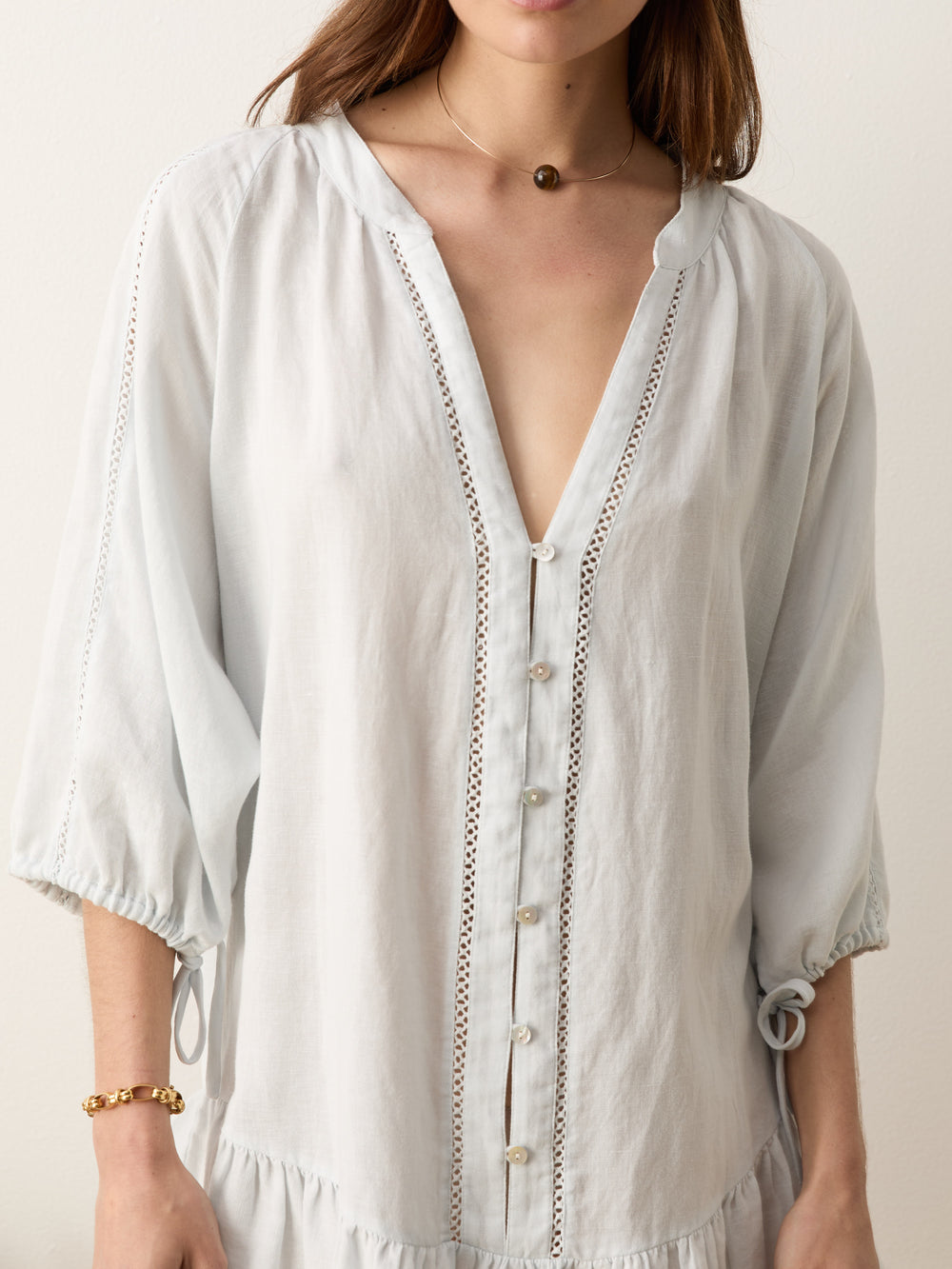 La Ponche Frill Dress Sky | Boteh