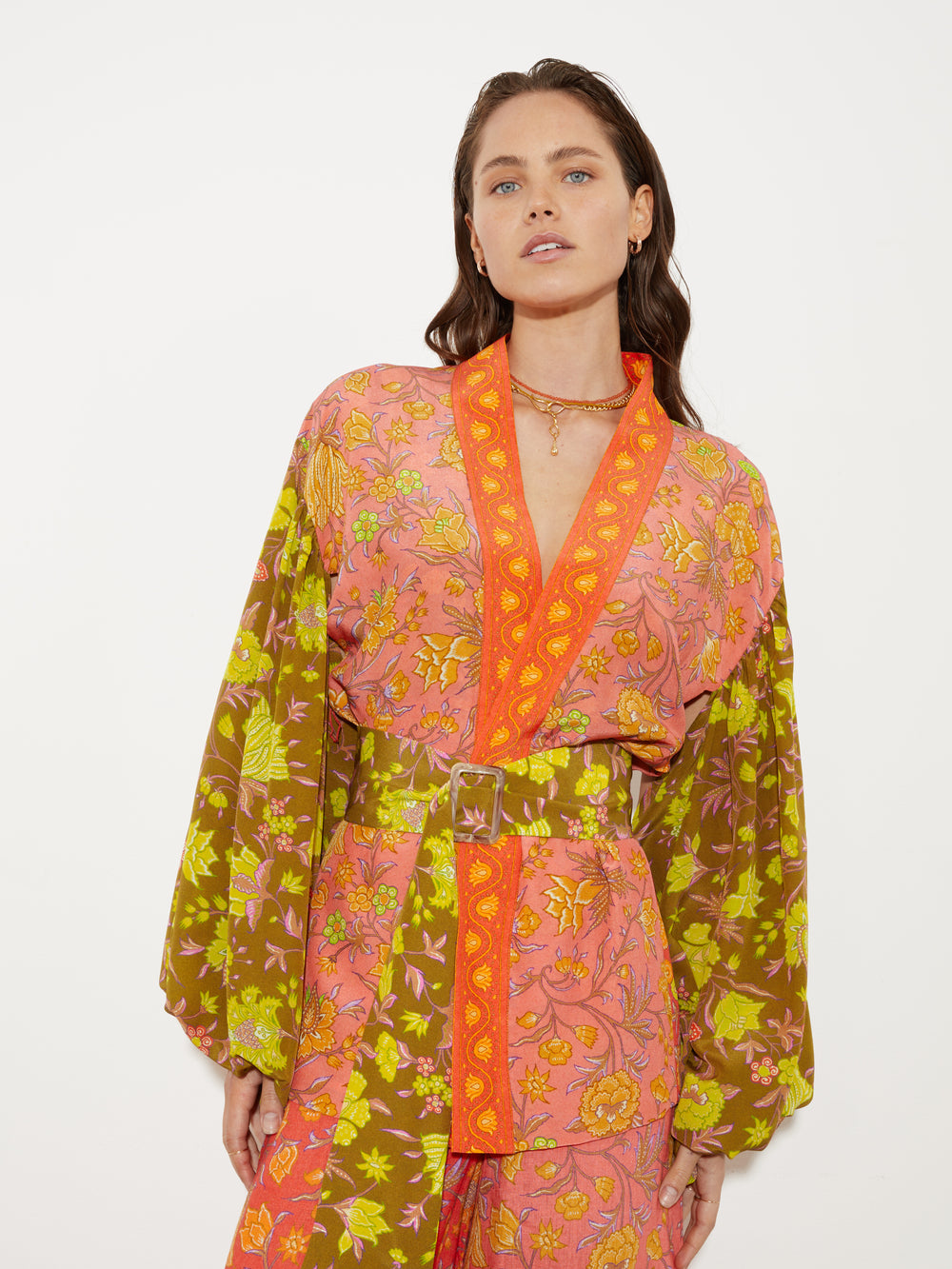 Alvita Silk Robe w Belt | Boteh