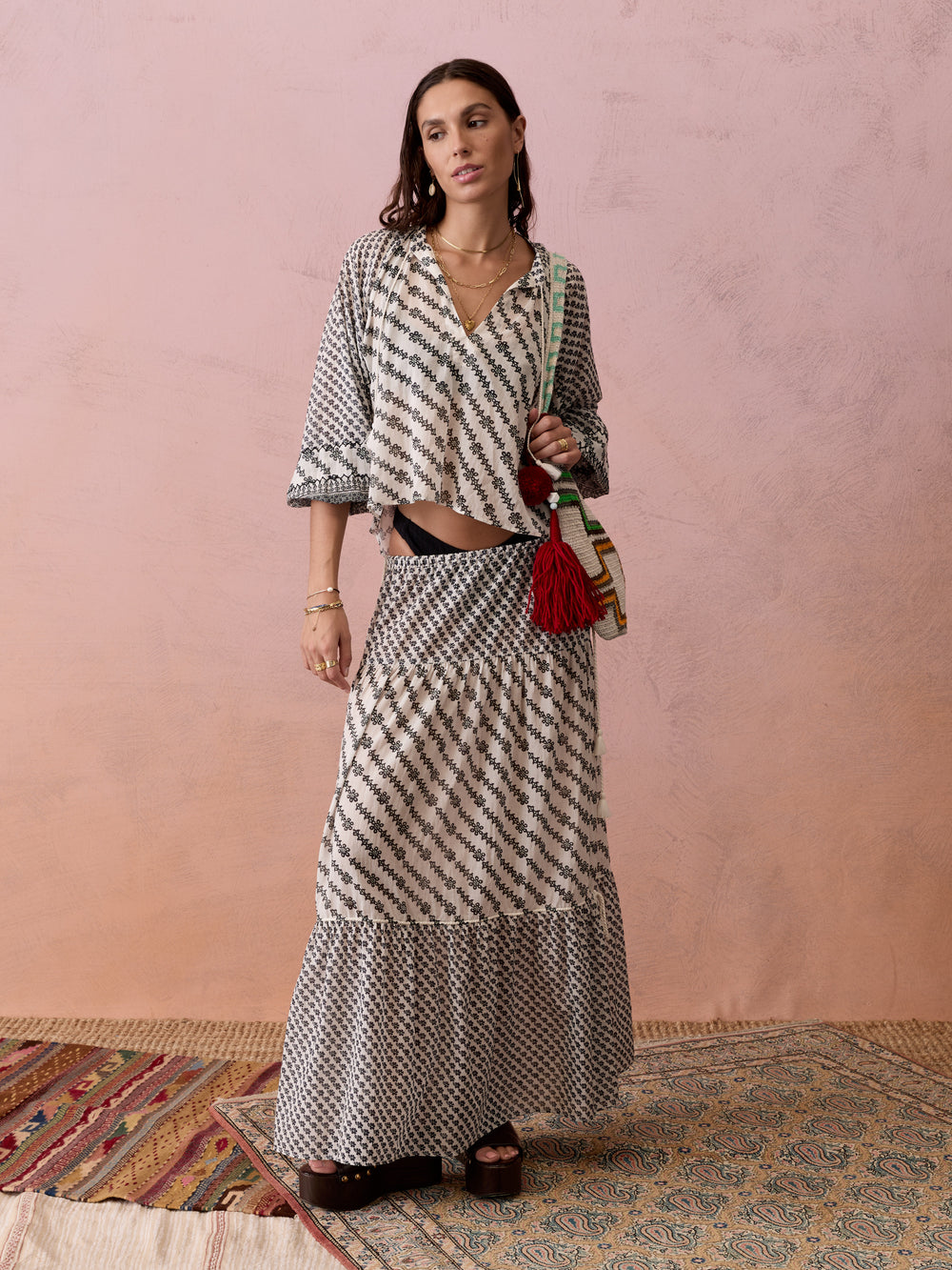 Levante Embroidered Smock Blouse