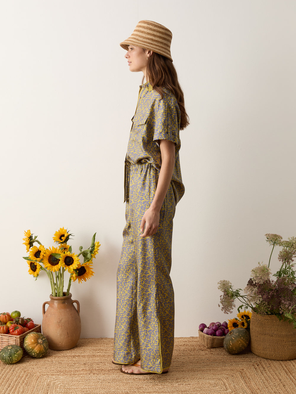 verve drawstring pant w split | Boteh