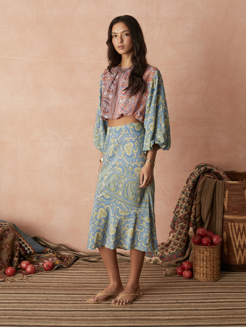 caravane silk bias skirt | Boteh