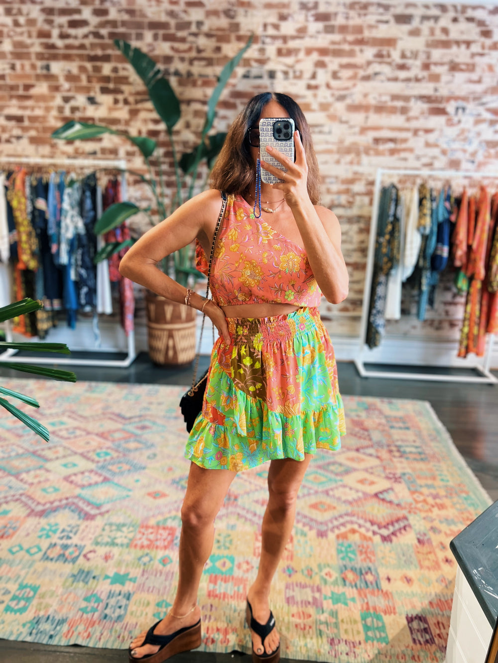 Alvita Silk One Shoulder Mini dress | Boteh