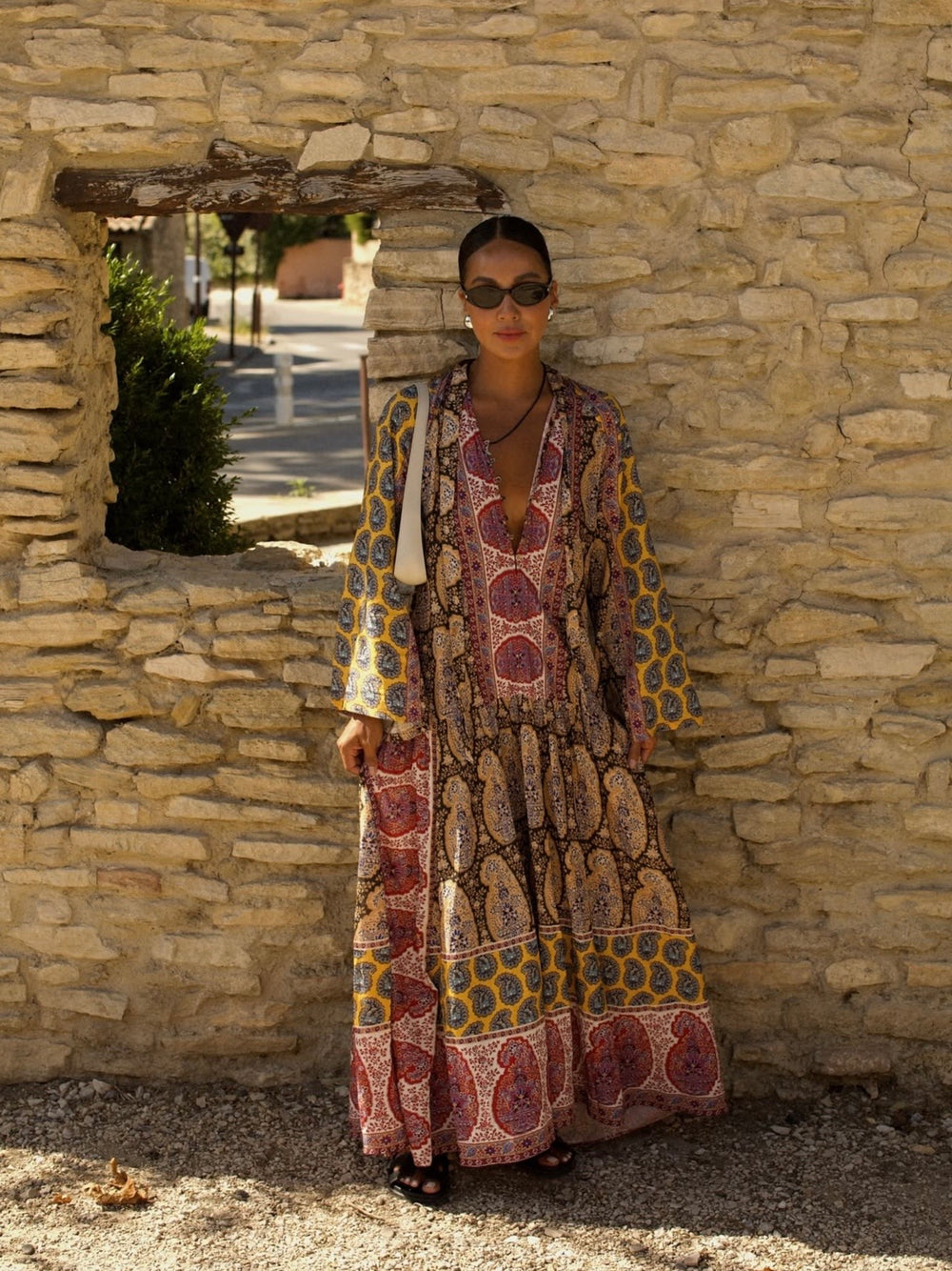 Pietro Wide Sleeve Maxi Dress