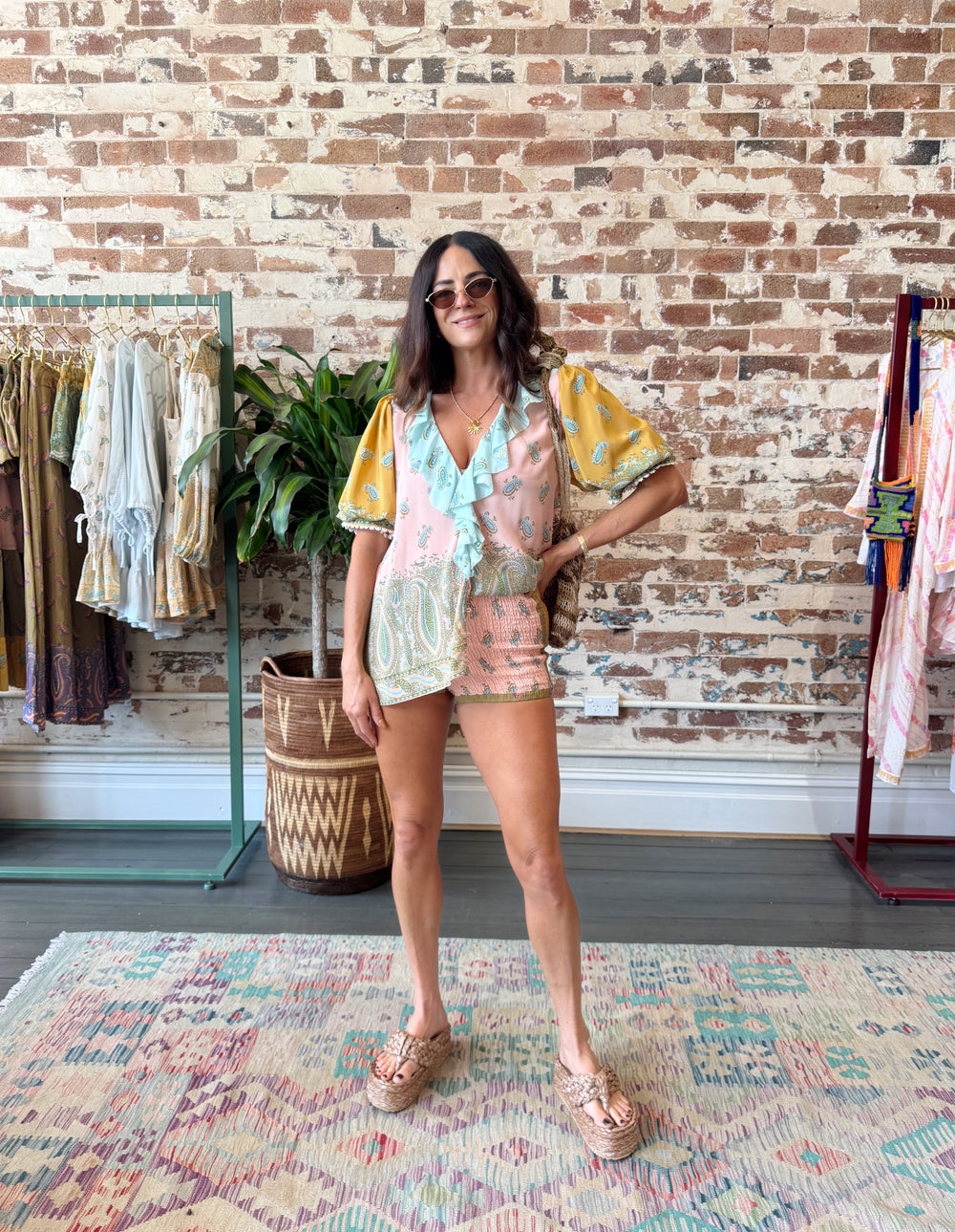 Lucent Shirred Hotpant | Boteh