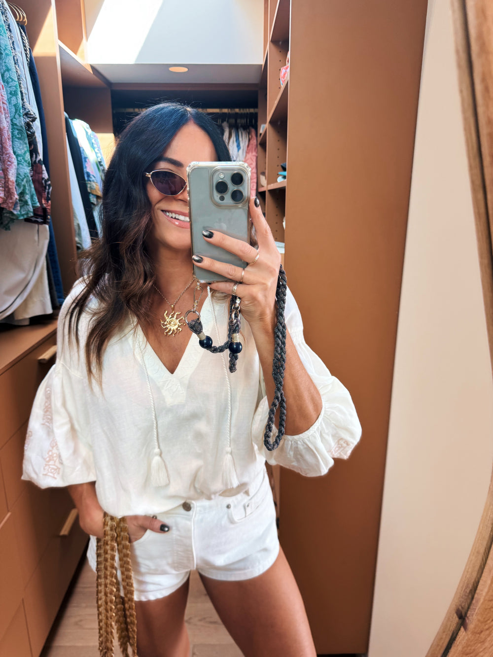 malissa embroidered blouse creme | Boteh