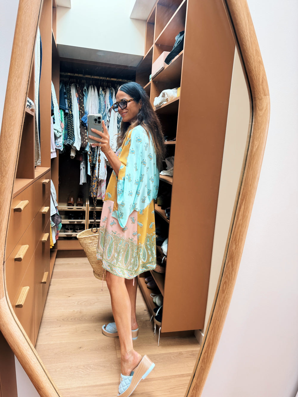 lucent silk robe mini dress | Boteh