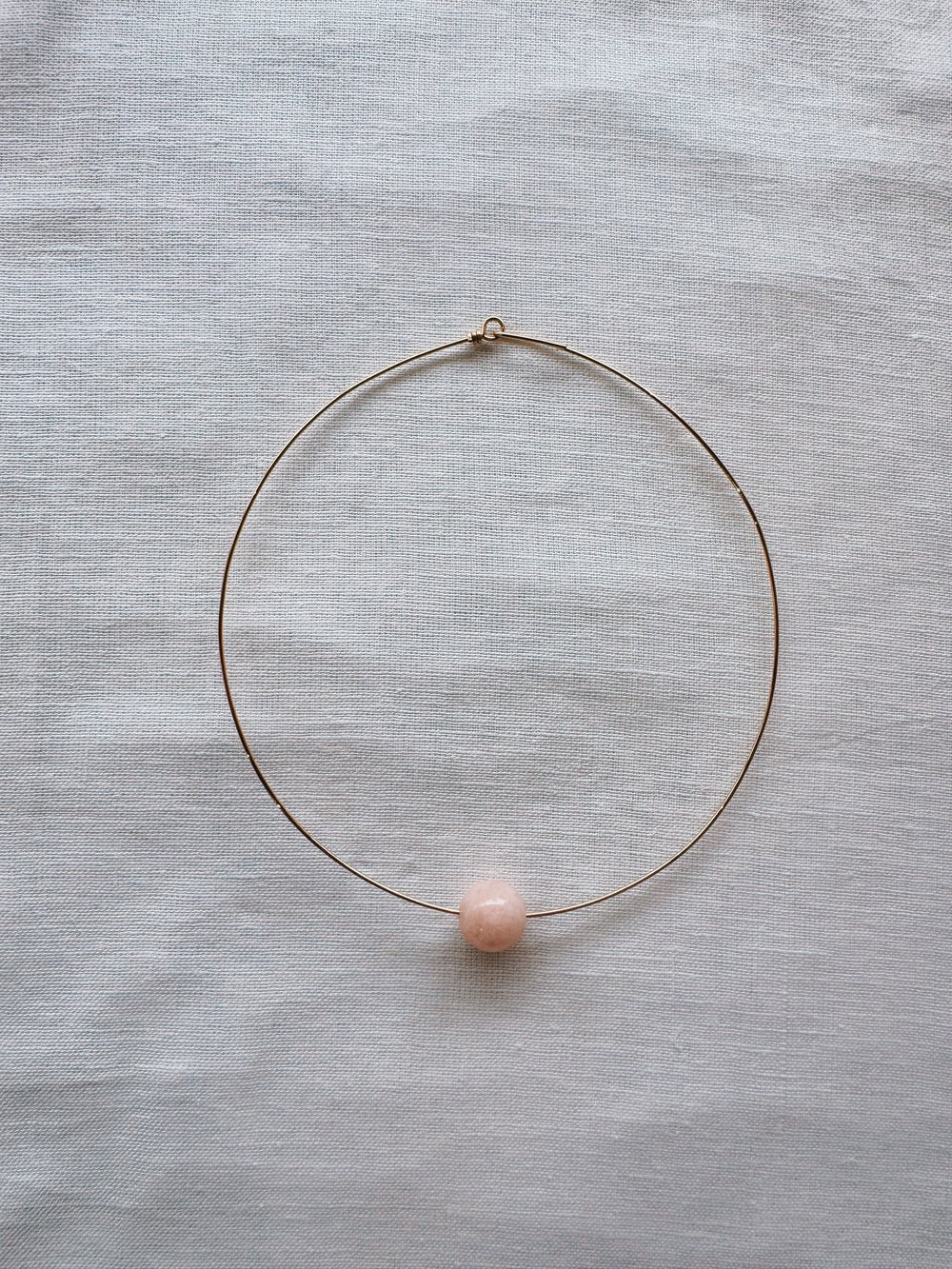 athena & co gem collar necklace gold rose