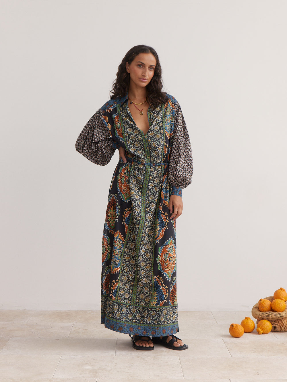 Rhea Maxi Smock Dress