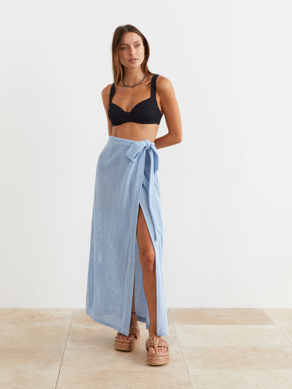 Citrine Net Wrap Skirt | Boteh